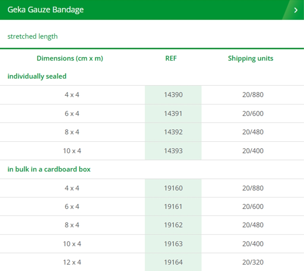 Geka Gauze Bandage (Rigid Conforming Bandage)