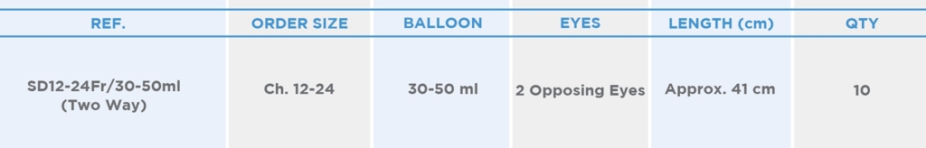 100% Silicone Two-Way Foley Catheter, Dufour Tip (Curved Tip)